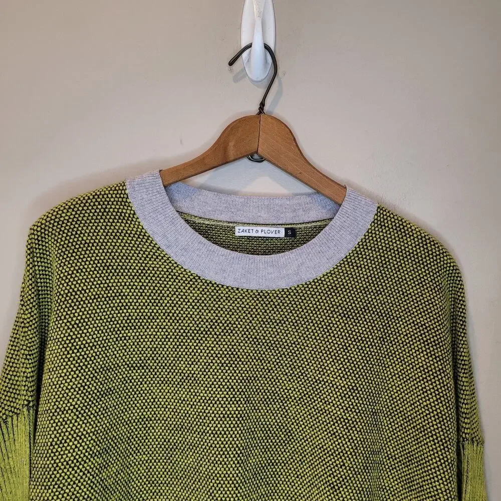 Zaket & Plover Cashmere Lambswool Blend Knit Sweater Dolman Sleeves Size Small